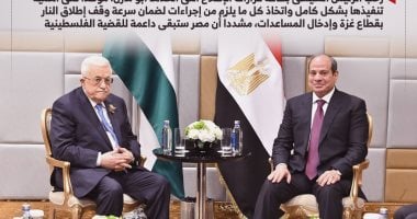 الرئيس السيسي يؤكد دعم مصر الكامل لفلسطين - إنفوجراف 2 الرئيس السيسي يؤكد دعم مصر الكامل لفلسطين – إنفوجراف