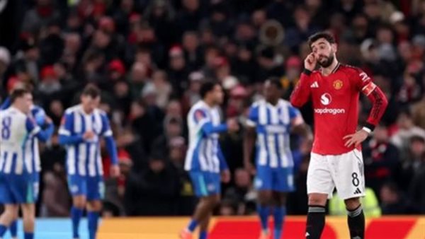 مانشستر يونايتد يودع كأس الاتحاد الإنجليزي بعد خسارته أمام برايتون