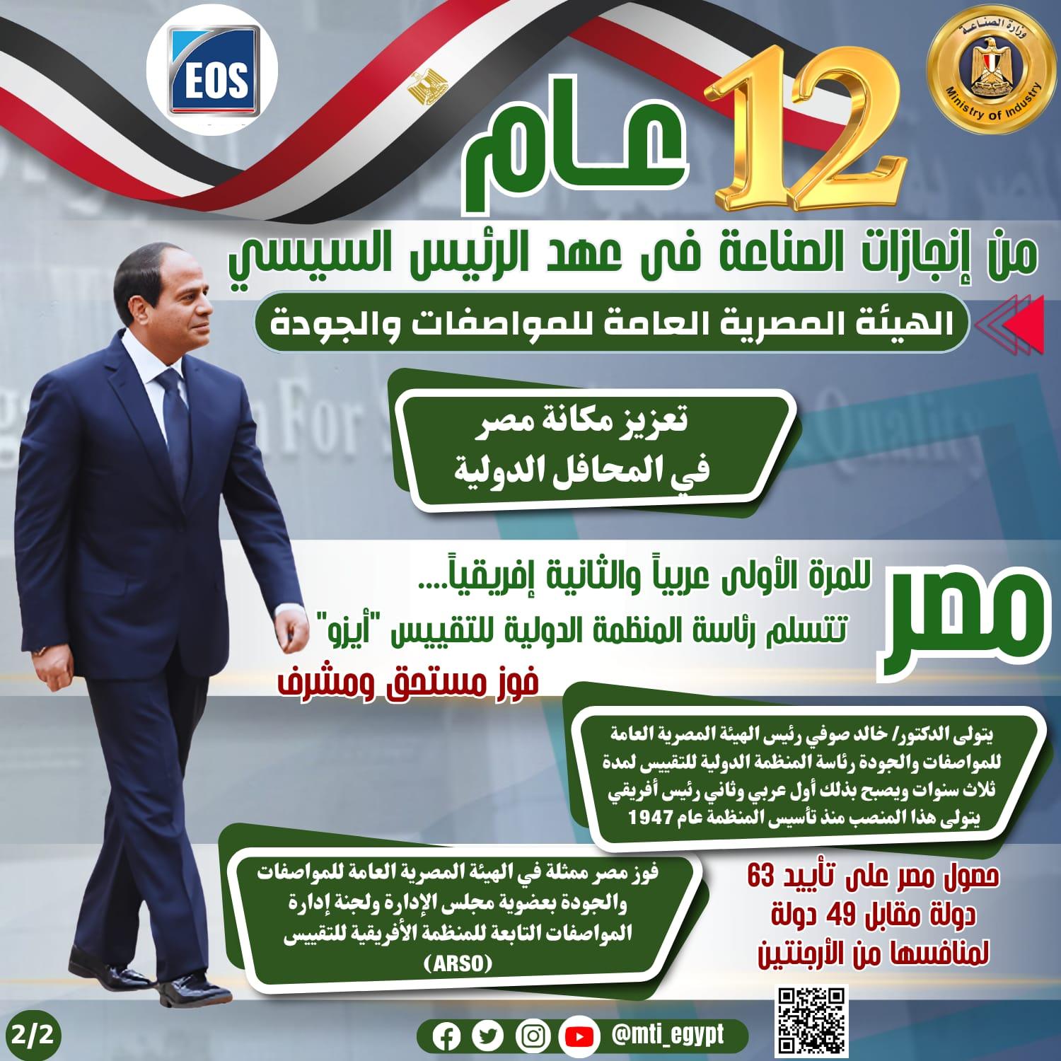 إنجازات قطاع الصناعة