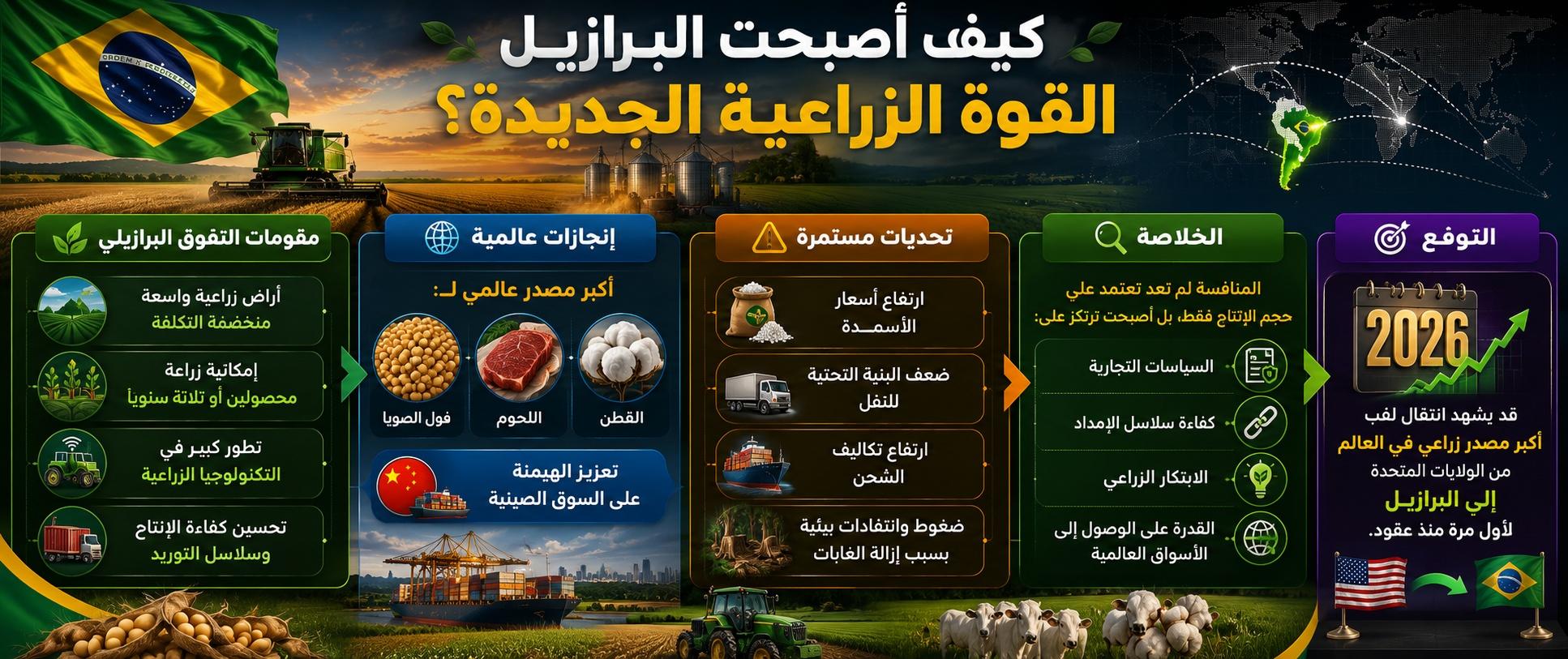 هيمنة أمريكية تتراجع وصعود برازيلي متسارع