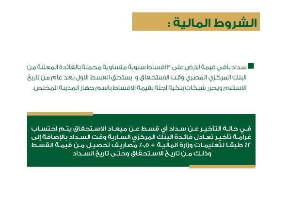 فترة سداد أراضي مسكن